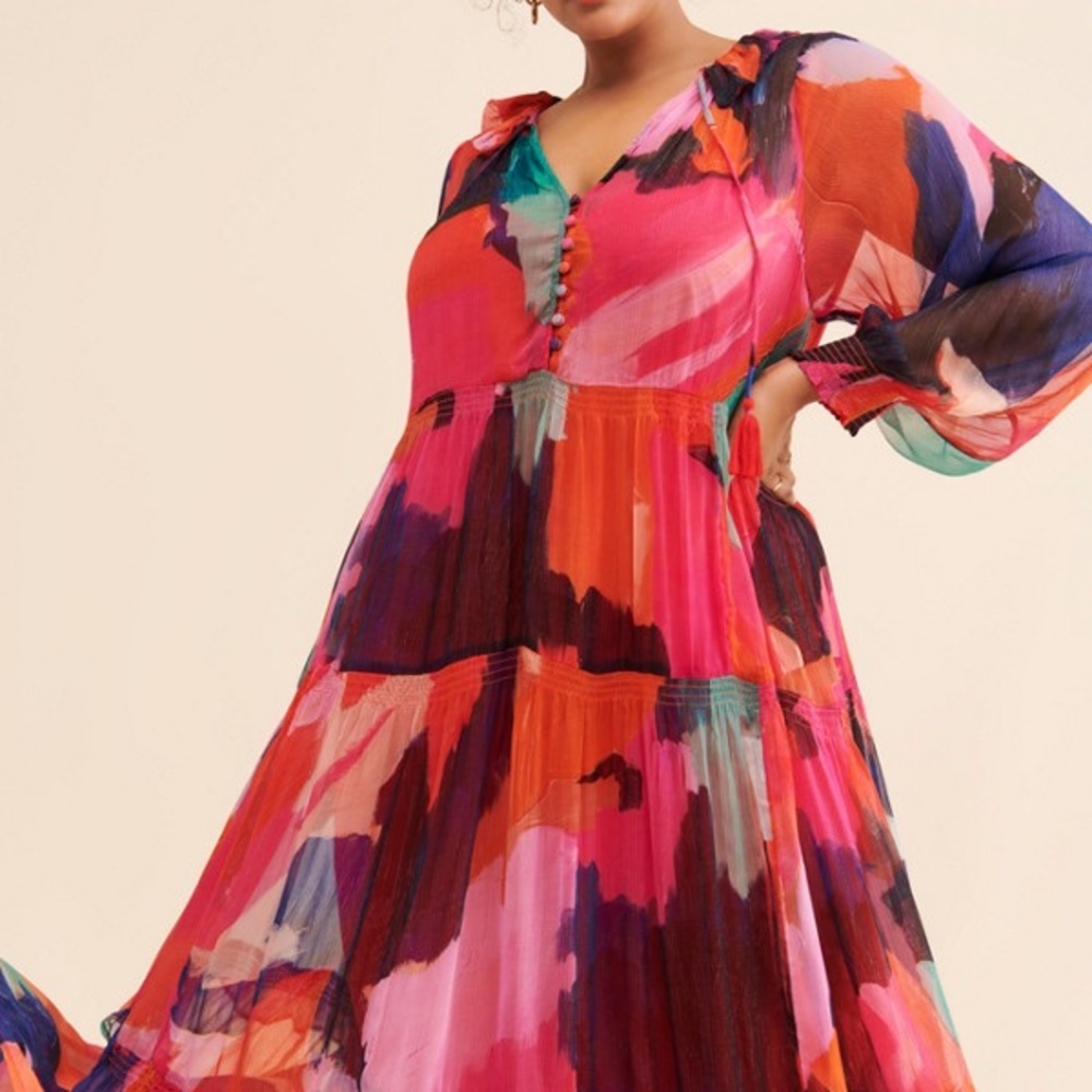 The Marais Printed Tiered Maxi Dress